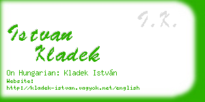 istvan kladek business card