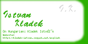 istvan kladek business card